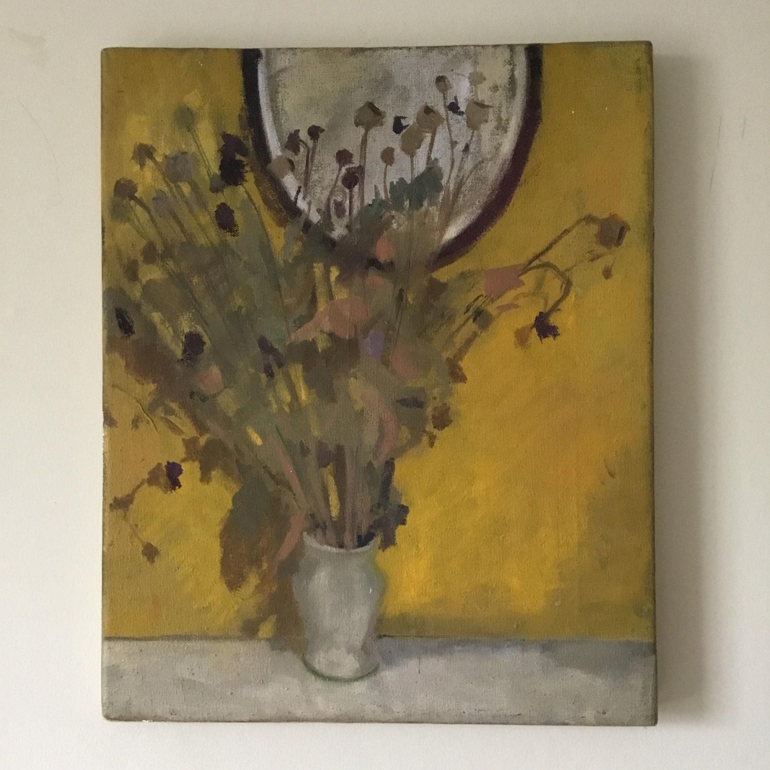 Floral Still Life On Yellow