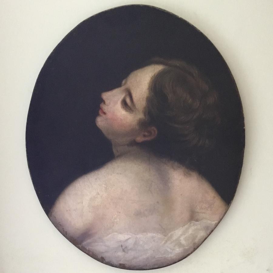 Classical Portrait Of A Young Woman in Oval