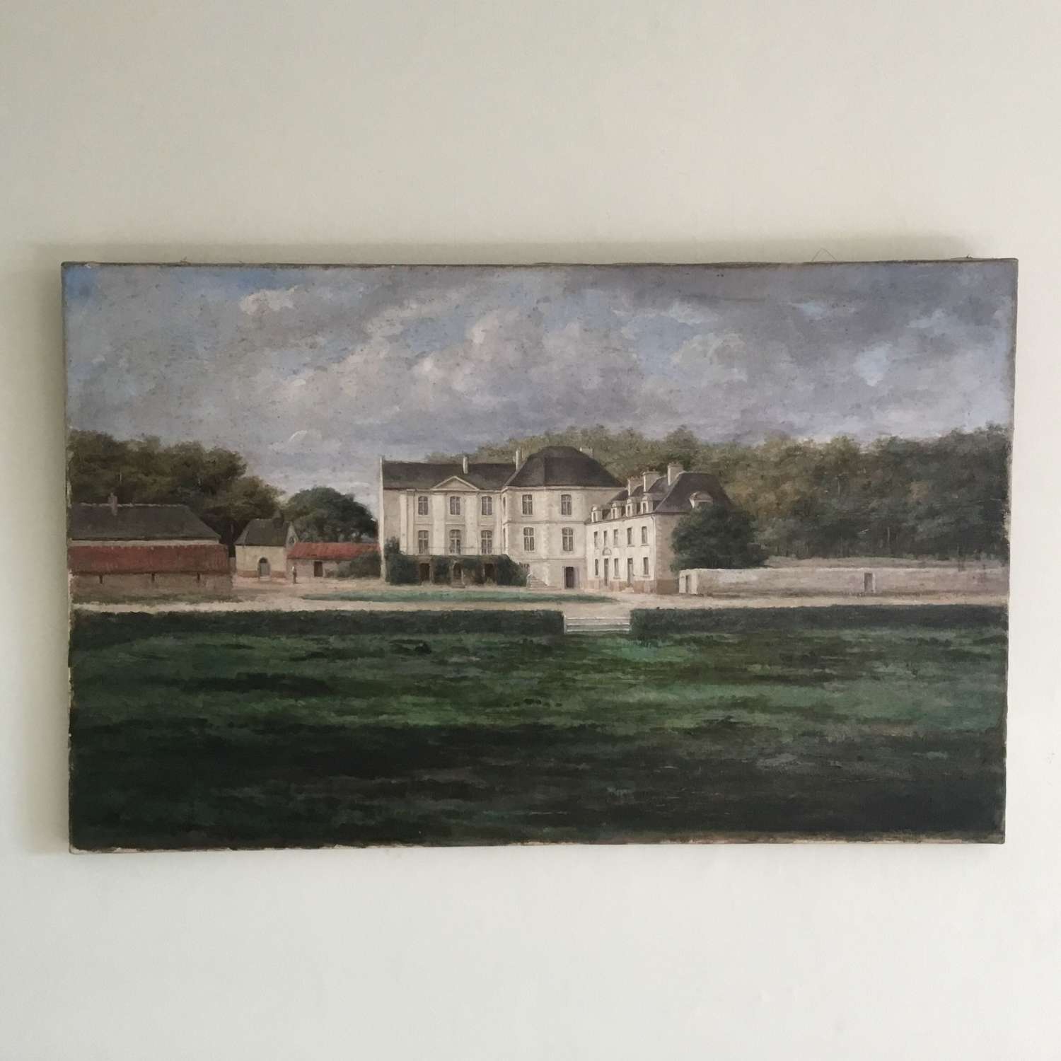 19th Century Naive Painting of a Chateau
